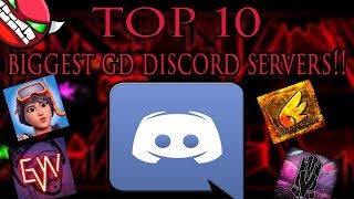 Top 10 BIGGEST Public Geometry Dash Discord Servers!