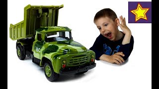 Про машинки Самосвал ЗИЛ Машинка с подъемным кузовом Toys for kids