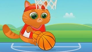 Котик Bubbu #1 игровой мультик для детей Котик играет в мячик My Virtual cat Bob Bubbu