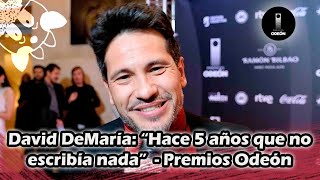 David DeMaría: Hace 5 años que no escribía nada - Premios Odeón