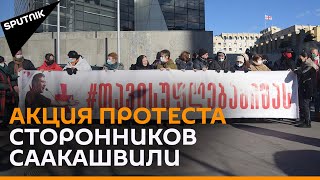 Сторонники Саакашвили провели новую акцию у Министерства юстиции Грузии