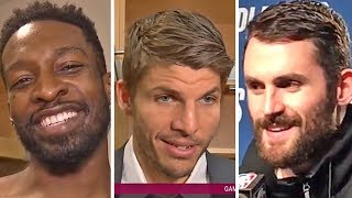 Cavaliers Players React To LeBron James Taking Over Game 2 vs Raptors & Hitting Crazy Fadeaway Shots