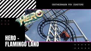 Hero POV Roller Coaster On Ride Flamingo Land. GoPro HD