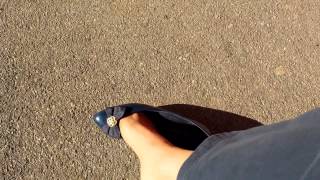 Dangling my Vintage Blue Park West Flats