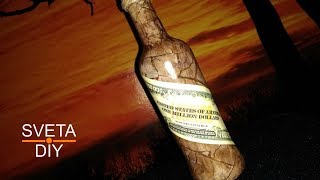 Декор бутылки. Имитация камня своими руками. Мастер класс от Sveta diy