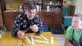Народные ремесла в Юшкозерской школе. Изготовление иглицы и планки.