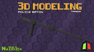3D Modeling | "Police Tonfa" | Voxel Art |  Cubik Studio (time-lapse)