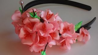 Японская Сакура ободок Канзаши D.I.Y. Japanese Sakura rim kanzashi