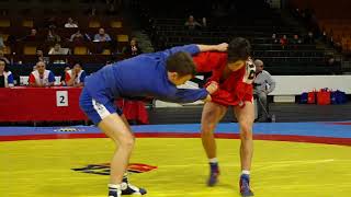 KOLZHANOV (RUS) vs PATRON (MDA). World Cadets SAMBO Championships 2018