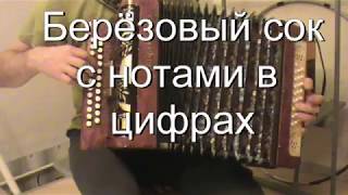 Березовый сок с нотами в цифрах