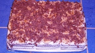 Торт из печенья с бананами