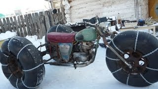 самодельный трицикл болотоход собран своими руками