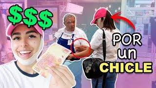 COMPRO un CHICLE Y doy al EMPACADOR $100