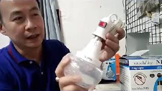 10/07/18 หลอดไฟไล่ยุงNPS สำหรับคอกวัว ลูกค้าทดลองใช้1หลอดวันนี้สั่งเพิ่ม2หลอด