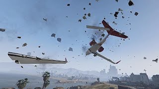 GTA 5 BRUTAL AIRPLANE CRASHES AND LANDINGS COMPILATION!!!