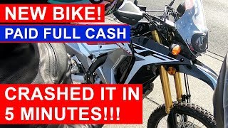 CRASHED NEW BIKE - 5 MINUTES after BUYING !