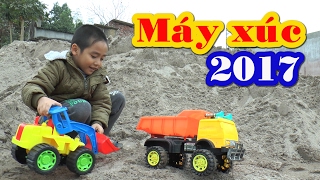 Đồ chơi máy xúc, xe ben chở cát,Toy Excavator, Kênh Em Bé ♥