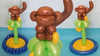 Обезьянка на пальме из шарика / one balloon monkey (Subtitles)