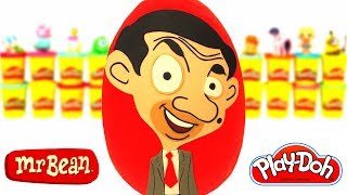 Гигантское Мистер Бин Мультфильм яйцо с Сюрпризом Плей До! Мистер Бин игрушки сюрпризы