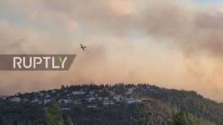 Israel: Sky over Jerusalem fills with smoke as massive forest fire breaks out