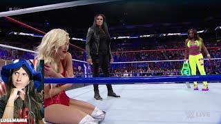 WWE Smackdown 7/4/17 Lana vs Naomi