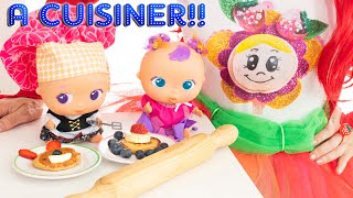 ?La bébé Yumi tombe dans la pâte à crêpes! Enfin nous voyons ? la petite fée ? Quelle belle robe!