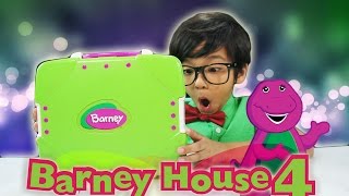 Barney and Friends Toy Playset House & Barn Lunch Box with Baby Bop