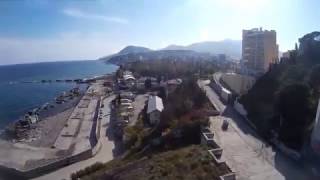Крым 2017. Алушта с высоты птичьего полета. Авторалли. Цветет сирень.