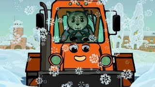 Песенки - Котяткины машинки - Зимние машины - Мультики про зиму