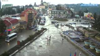 Алушта. Вебкамера "Площадь Советская" (01.02.2016-10.02.2016)