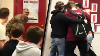 Students Flip Out When Coach Surprises Them Upon Return From Afghanistan