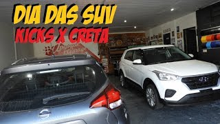 Envelopamento teto Nissan Kicks mais teto Hyundai Creta