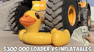 CRUSHING GIANT INFLATABLES : POP BEACH BALL , ALIENS , UNICORN , DUCK and more!