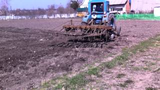 КУльтивация навесным культиватором трактором Т40
