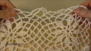 СОЕДИНЕНИЕ АЖУРНЫХ КВАДРАТОВ А #4 вязание топа крючком Crochet Summer Top