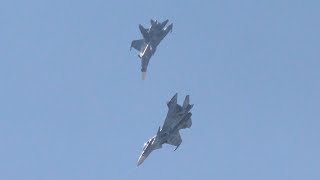МАКС 2017 - показательный полёт Морской авиации ВМФ РФ на Су-30СМ
