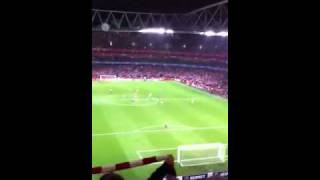 We are by far the greatest team chant. Arsenal v Barcelona 16.2.2011 LIVE