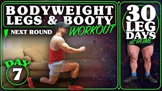Bodyweight Legs & Butt Workout At Home | 30 Days of Leg Day At Home Without Equipment Day 7