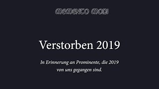 Verstorbene Prominente 2019