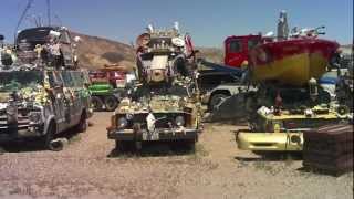 Strange Abandoned Cars in Nevada Desert Near Area 51 - Burning Man Art Cars