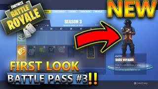 Fortnite: Battle Royale  First Look in Season 3 Battle Pass! New Dark Voyager & Reaper Skin!