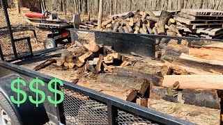 How much money (profit) do I make when I fill customers trailer with firewood