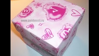 Крышечка Для Квадратной Подарочной Коробочки. Origami box lid