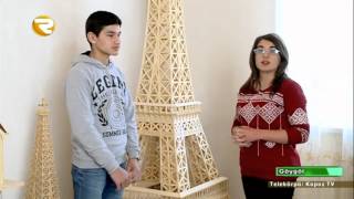 Kibrit çöplərindən möhtəşəm əsərlər   Məscid, kilsə, Qız qalası, Eyfel qülləsi Region TV   Region TV