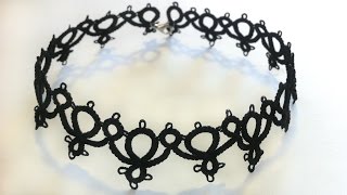 Чокер фриволите иглой видео урок для начинающих. Choker frivolite needle Video lesson for beginners