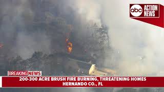 Two homes destroyed by brush fire in Weeki Wachee