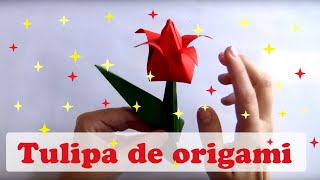 TULIPA DE ORIGAMI 3D