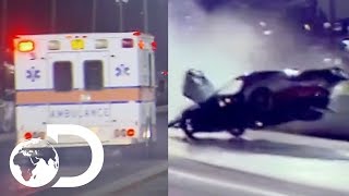 Ending A Drag Race With A High Speed Crash!  | Street Outlaws: No Prep Kings