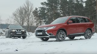 X-trail 2018 vs Mistubishi Outlander. Offroad. Кто кого?