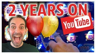 ???2 Year HIGH LIMIT Celebration on YOUTUBE!! ??? ✦ Slot Machine Pokies w Brian Christopher